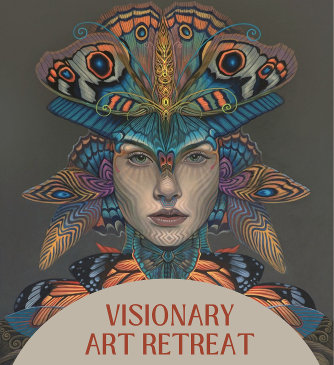 Visionary butterfly woman painting — Sacred Vision Retreat Costa Rica