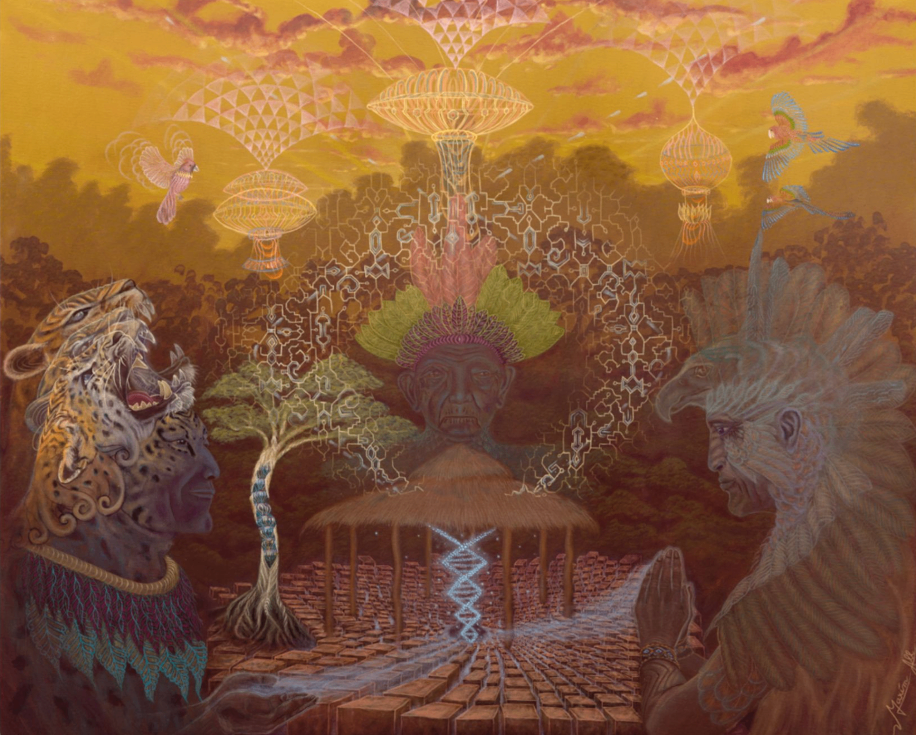 Jungle council painting by Maxim All